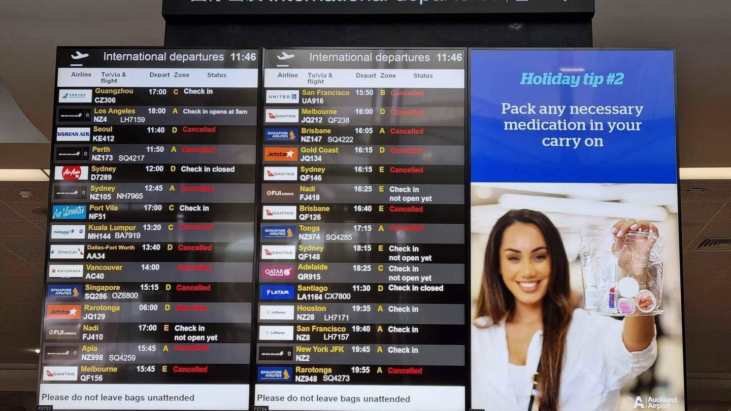 关注奥克兰暴雨：奥克兰机场取消所有进出国际航班