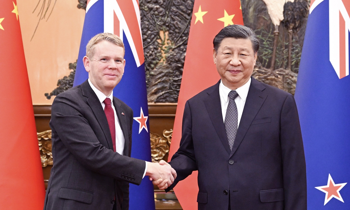 中国国家主席习近平会见总理克里斯·希普金斯，并表示新西兰是“朋友和伙伴”