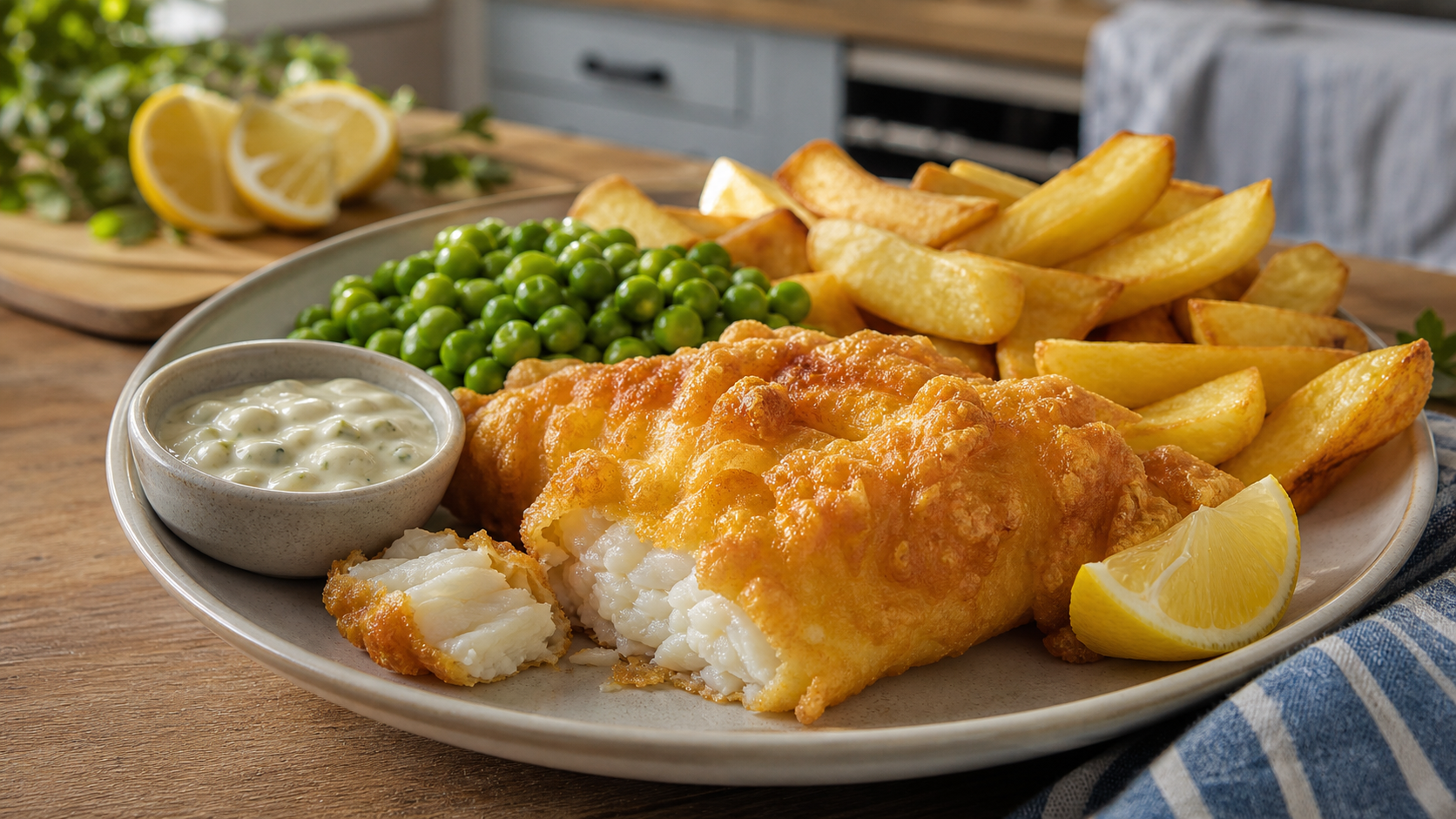 制作新西兰经典餐点，炸鱼和薯条（Fish & Chips）