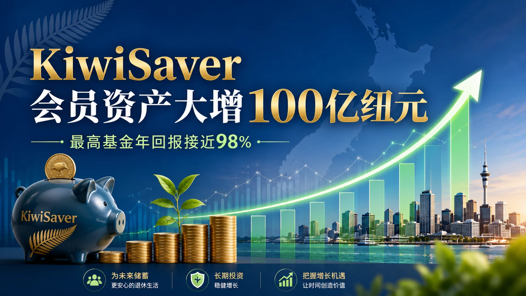 KiwiSaver投资者资产增加100亿纽元：一年回报近100%的基金是哪一只？