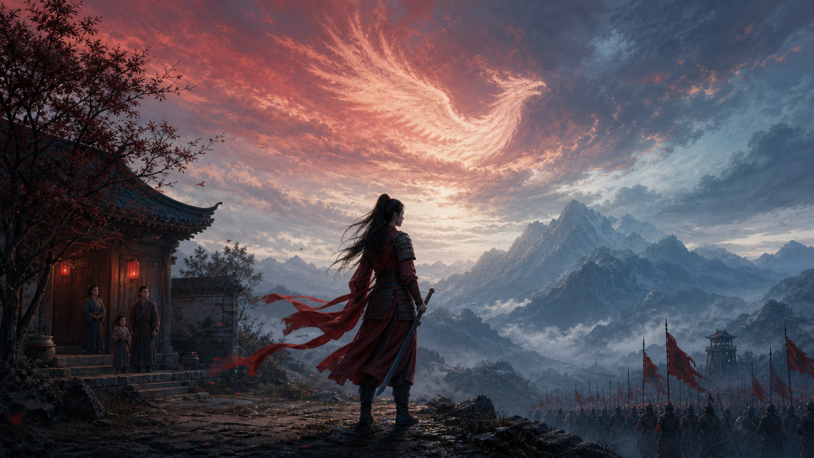 古代女战士改编主题（AI生成示意图）