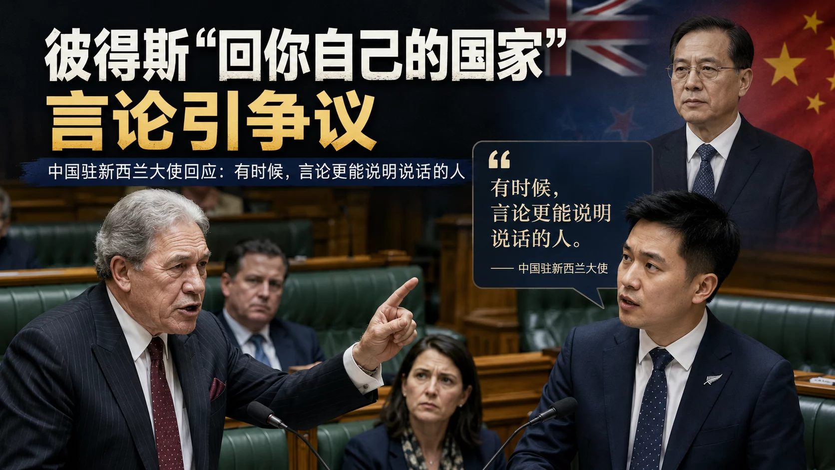彼得斯让华裔议员“回自己的国家”，中国驻新西兰大使回应