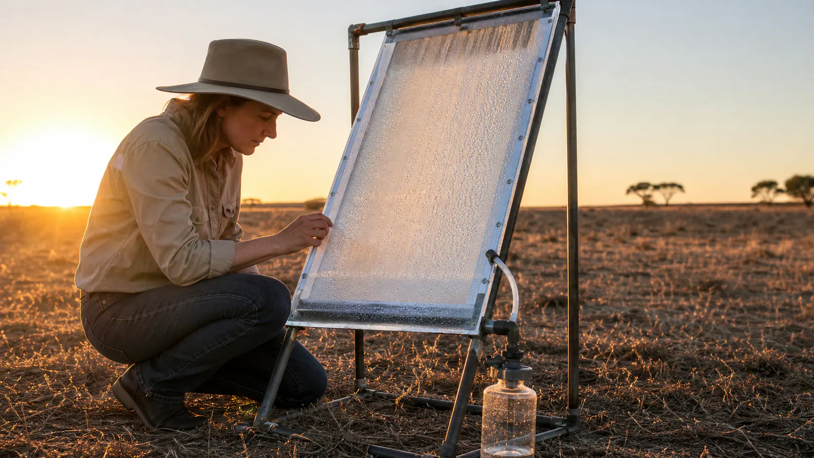 Harvesting water from air is promising, but it must pass the litres-and-energy test