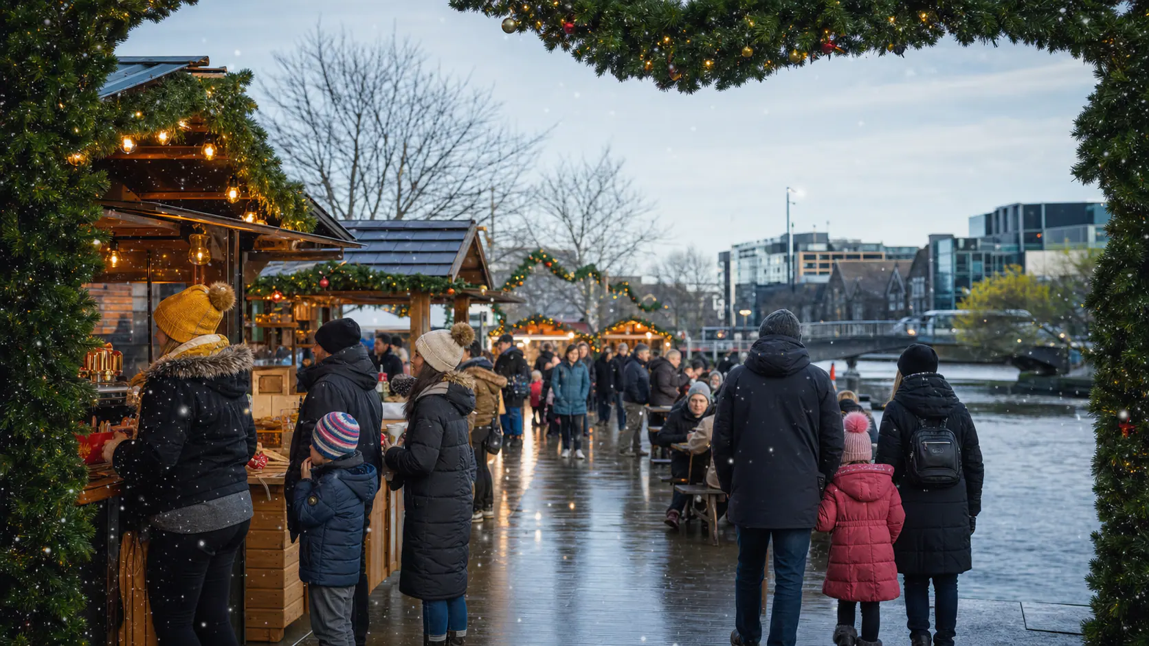 Riverside Market 冬季圣诞节：基督城这个周末，把七月过成一次欧洲冬日市集