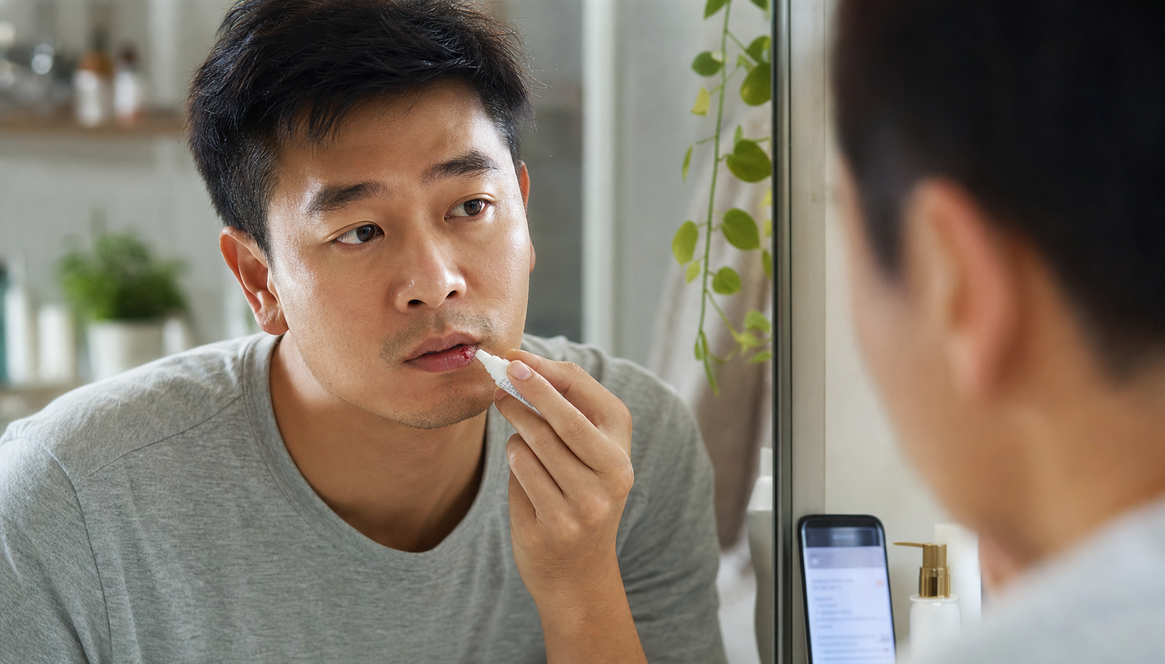 嘴唇边起小水疱：唇疱疹会传染，别撕也别共用杯子