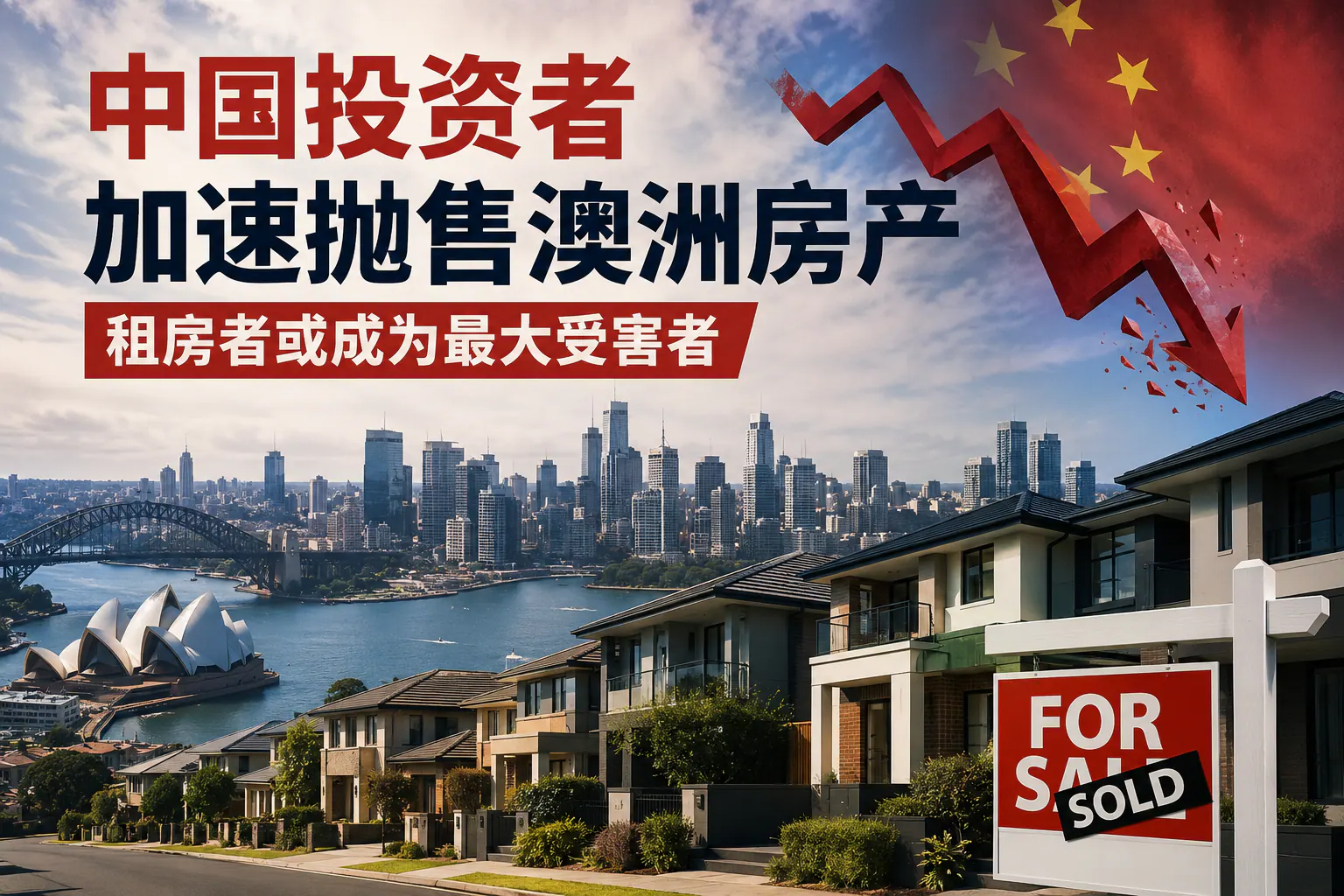 中国投资者加速抛售澳洲房产，租房者或成为最大受害者