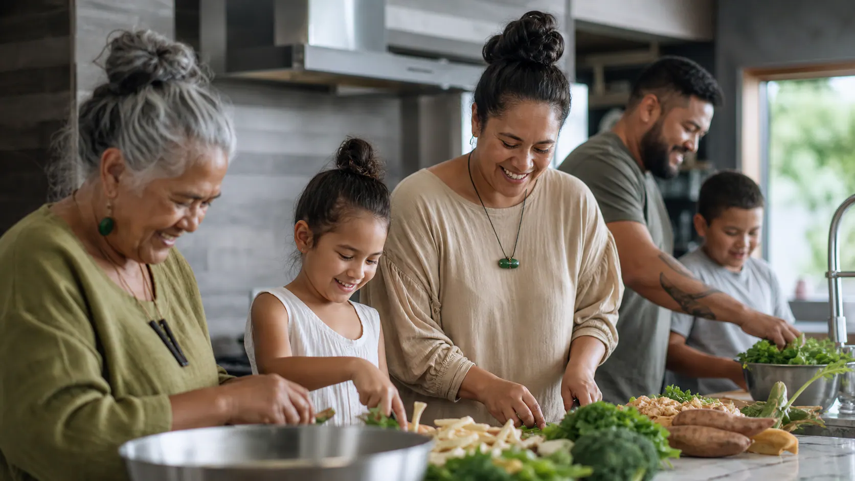 Mahi tahi i te kīhini: mā te tunu kai ka ako te tamaiti
